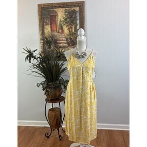 Nine West Women's Dress Flare Size Medium Wrap Tie Boho Adjustable Strappy Midi